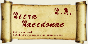 Mitra Macedonac vizit kartica